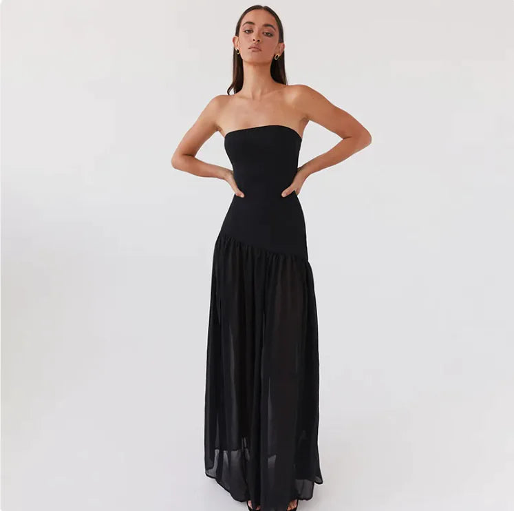 Elegance Max Strapless Slit Dress